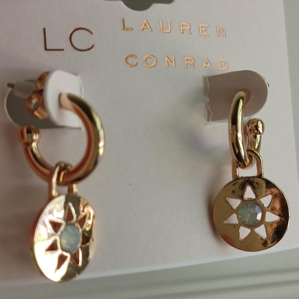 LC LAUREN CONRAD STAR SUN EARRINGS - Picture 4 of 7